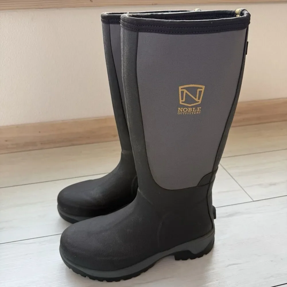 Mens Noble Outfitters Muds Size 8R Tall Rubber Boots Chore Outdoors
